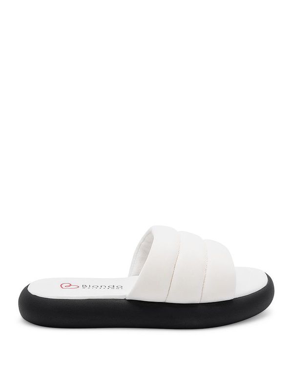 ブロンド レディース サンダル シューズ Women's Silvana Waterproof Slide Sandals White Fabric