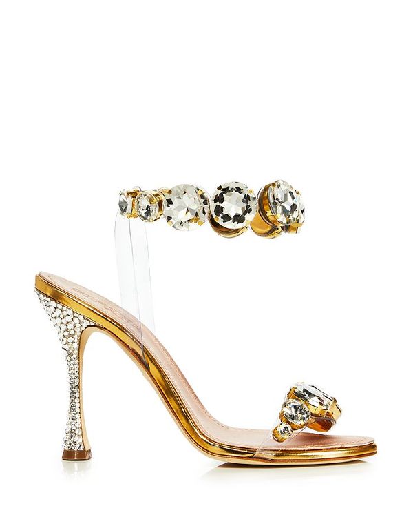 ジャンバティスタ ヴァリ レディース ヒール シューズ Women's Jewel Strappy High Heel Sandals Gold