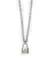 ラゴス レディース ネックレス・チョーカー・ペンダントトップ アクセサリー Sterling Silver & 18K Yellow Gold Beloved Lock Pendant Necklace, 18