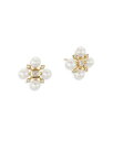 fCrbgE[} fB[X sAXECO ANZT[ 18K Yellow Gold Renaissance Diamond and Pearl Stud Earrings White/Gold