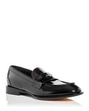 アレキサンダー・マックイーン メンズ スリッポン・ローファー シューズ Men's Apron Toe Penny Loafer Black/Silver