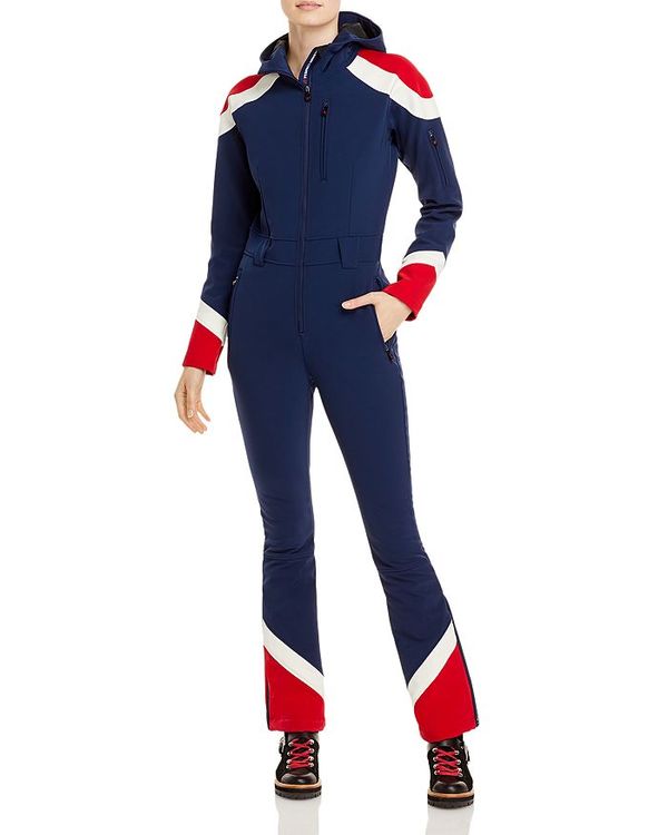 パーフェクトモーメント レディース パーカー・スウェット アウター Allos One-Piece Hooded Ski Suit Navy