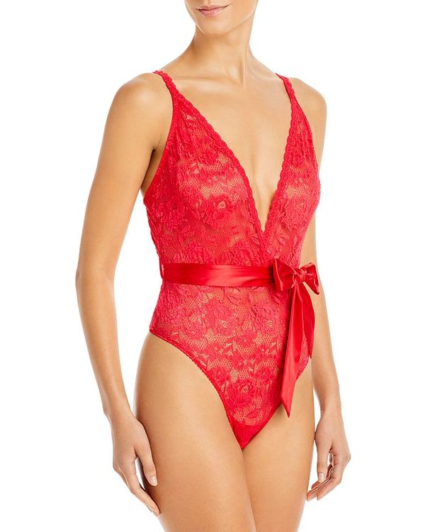 RTx fB[X Vc gbvX Never Say Never Plunging Teddy Bodysuit Rossetto