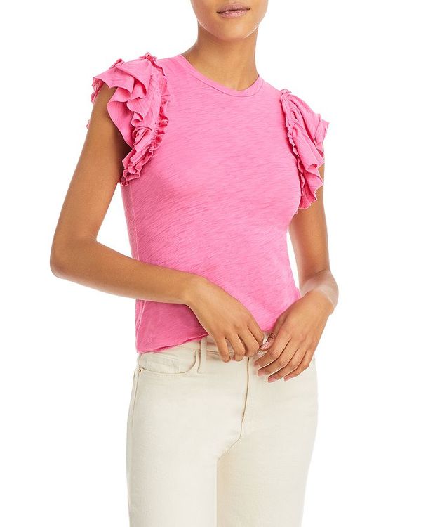 ゴールディ レディース Tシャツ トップス Ruffled Tee Azelea Pink