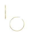 アクア レディース ピアス・イヤリング アクセサリー Hammered Hoop Earrings - 100% Exclusive Gold