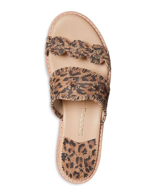 ジャックロジャース レディース サンダル シューズ Women's Caroline Flat Suede Sandals Leopard