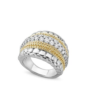 ラゴス レディース リング アクセサリー 18K Gold and Sterling Silver Diamond Lux Ring White/Silver