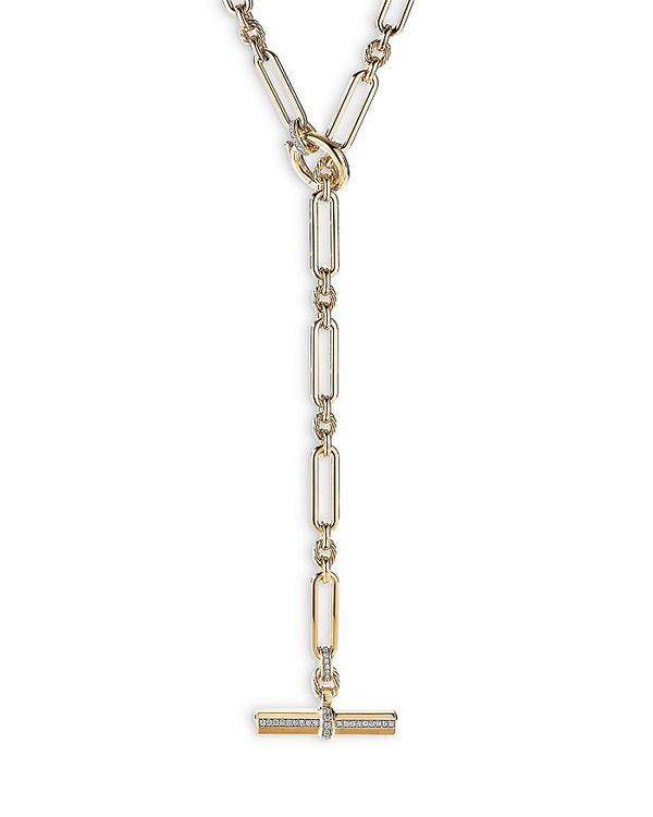 デイビット・ユーマン レディース ネックレス・チョーカー・ペンダントトップ アクセサリー Lexington Toggle Necklace in 18K Yellow Gold with Diamonds, 18