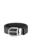 モンブラン メンズ ベルト アクセサリー Horseshoe Buckle Leather Belt Gray