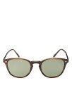 オリバーピープルズ サングラス レディース オリバーピープルズ レディース サングラス・アイウェア アクセサリー Unisex Forman Round Sunglasses, 51mm Tortoise/Green Polarized