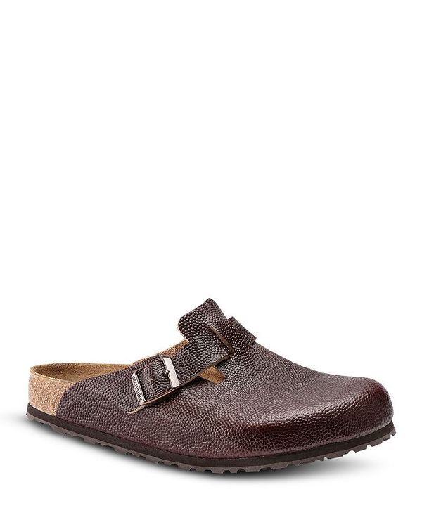 ビルケンシュトック メンズ サンダル シューズ Men's Boston Grip Embossed Buckle Slide Clogs Horween Roast