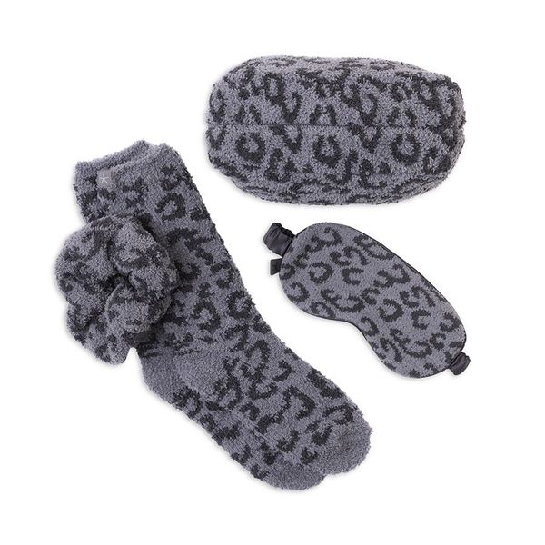 ベアフットドリームス レディース 靴下 アンダーウェア Eye Mask, Scrunchie & Socks Set - 100% Exclusive Graphite