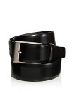 カナーリ メンズ ベルト アクセサリー Men's Shiny Smooth Leather Belt Black