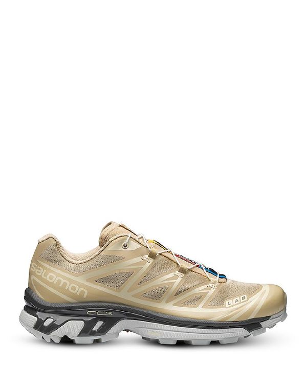 サロモン メンズ スニーカー シューズ Men's XT-6 CLEAR Lace Up Trail Running Sneakers Safari/Magnet/Vanilla Ice
