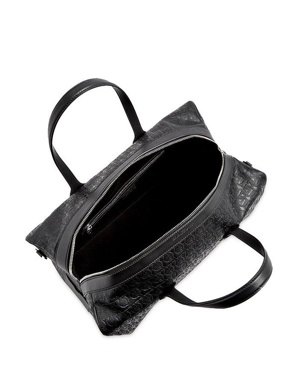 サルヴァトーレ フェラガモ メンズ ボストンバッグ バッグ Travel Gancini Embossed Leather Duffel Bag Nero