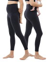 イングリッド&イザベル レディース レギンス ボトムス Active Postpartum Light Compression Leggings, Pack of 2 Black/Black