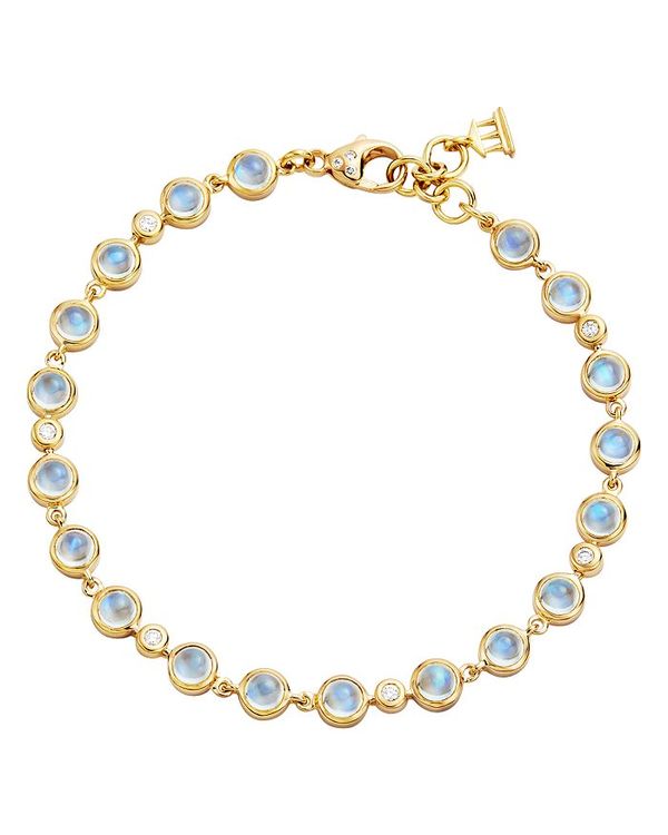 テンプル セント クレア レディース ブレスレット・バングル・アンクレット アクセサリー Temple St. Clair 18K Gold Small Bracelet with Royal Blue Moonstone and Diamonds Gold