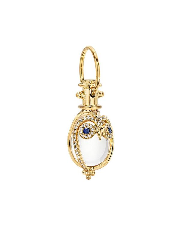 テンプル セント クレア レディース ネックレス・チョーカー・ペンダントトップ アクセサリー 18K Yellow Gold Multi-Gemstone & Diamond Owlet Pendant Blue/Gold