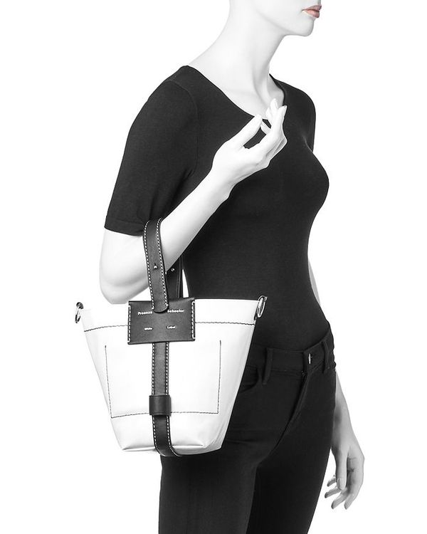 プロエンザ スクーラー レディース ショルダーバッグ バッグ Sullivan Small Coated Canvas Crossbody Bucket Bag Off White