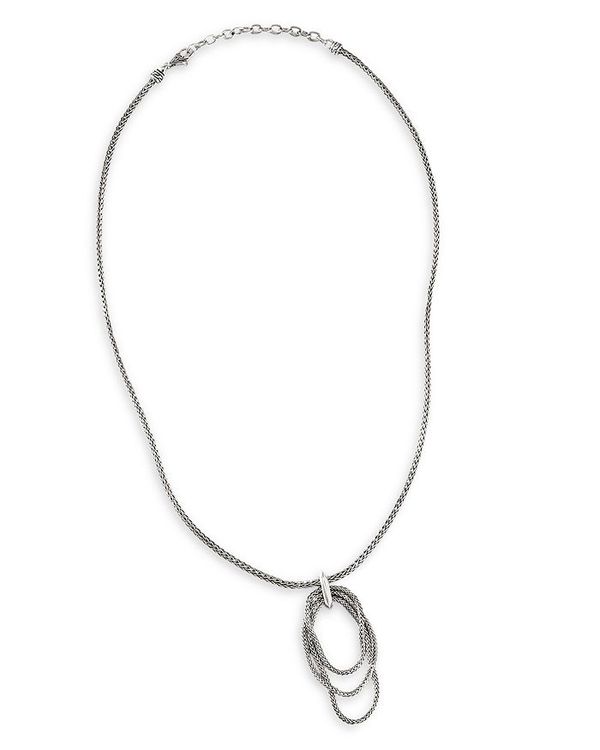 ジョン・ハーディー レディース ネックレス・チョーカー・ペンダントトップ アクセサリー Silver Classic Chain Pendant Necklace, 18