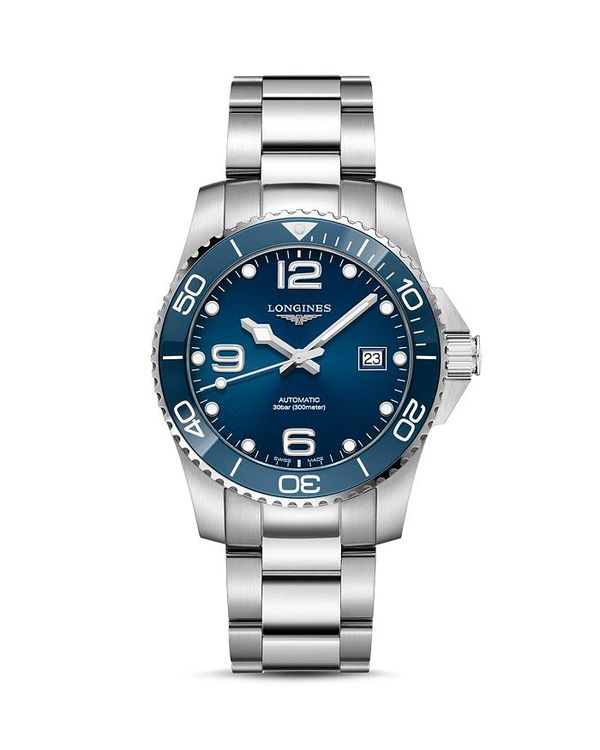 ロンジン ロンジン レディース 腕時計 アクセサリー HydroConquest Watch, 41mm Blue/Silver