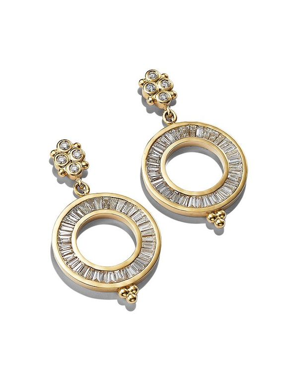 ƥץ  쥢 ǥ ԥ ꡼ 18K Yellow Gold Diamond Wheel Earrings - 150th Anniversary Exclusive White/Gold