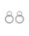 ラゴス レディース ピアス・イヤリング アクセサリー Sterling Silver Caviar Spark Diamond Interlocking Circle Drop Earrings Silver