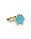 イッポリスタ レディース リング アクセサリー 18K Yellow Gold LollipopR Turquoise & Diamond Mini Ring Turquoise/Gold