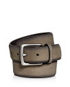 I[ZCc Y xg ANZT[ Men's Nubuck Leather Belt Anthracite Grey