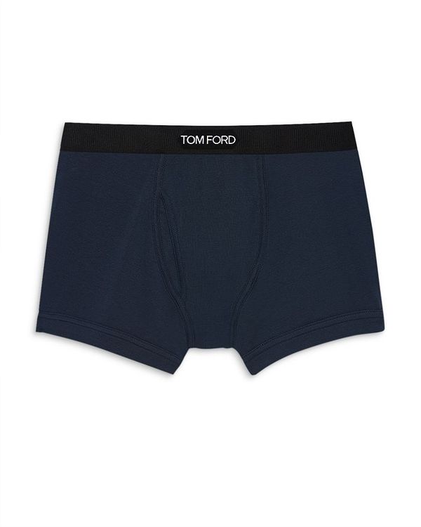 トム・フォード メンズ ボクサーパンツ アンダーウェア Cotton Blend Boxer Briefs Navy