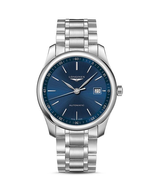 ロンジン ロンジン レディース 腕時計 アクセサリー Master Collection Watch, 40mm Blue/Silver