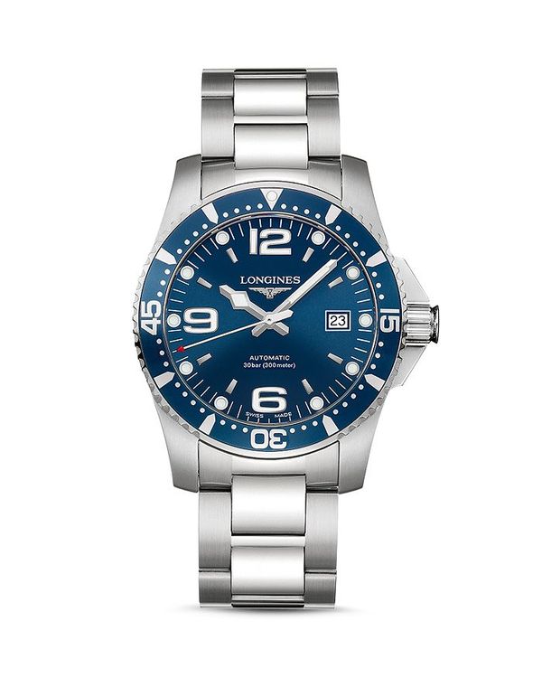 ロンジン ロンジン レディース 腕時計 アクセサリー HydroConquest Watch, 41mm Blue/Silver
