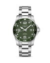 W fB[X rv ANZT[ HydroConquest Watch, 41mm Green/Silver