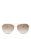 オリバーピープルズ メンズ サングラス・アイウェア アクセサリー Peoples Men's Brow Bar Aviator Sunglasses, 60mm Gold/Brown