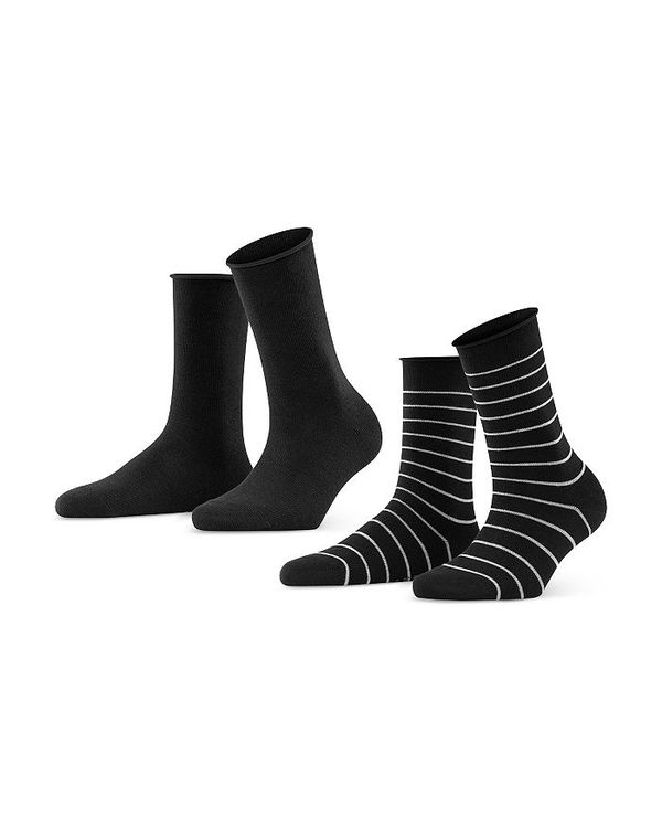 t@P fB[X C A_[EFA Striped Socks, Set of 2 Black