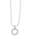 ラゴス レディース ネックレス・チョーカー・ペンダントトップ アクセサリー Sterling Silver Caviar Spark Diamond Circle Bead Chain Pendant Necklace, 16-18