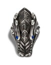 ジョン・ハーディー レディース リング アクセサリー Reticulated Silver Legends Naga Blue Sapphire Statement Ring Silver