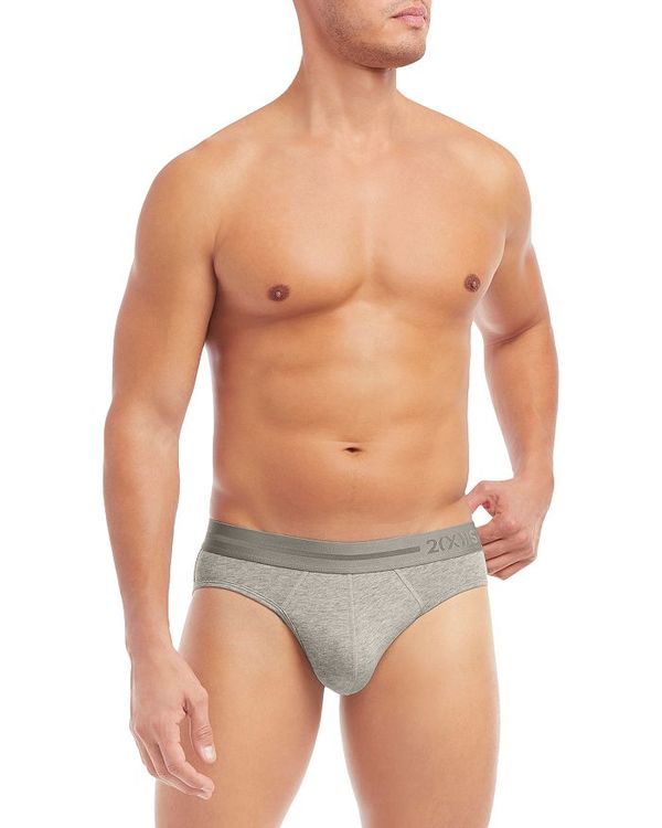 ツーイグジスト メンズ ブリーフパンツ アンダーウェア Dream Solid Modern Fit Low Rise Briefs Gray Heather