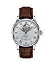 ティソット レディース 腕時計 アクセサリー Le Locle Powermatic 80 Open Heart Watch, 39mm Silver/Brow...