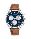 モバド レディース 腕時計 アクセサリー Heritage Calendoplan Chronograph, 43mm Blue/Brown