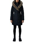 マッカージュ レディース パーカー・スウェット アウター Kay Hooded Down Shearling Coat Black-Natural