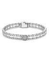 ラゴス レディース ブレスレット・バングル・アンクレット アクセサリー Sterling Silver Caviar Spark Pave Diamond Link Bracelet White/Silver