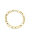 ロバートコイン レディース ブレスレット・バングル・アンクレット アクセサリー 18K Yellow Gold Designer Gold Oval Link ...