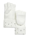 アクア レディース 手袋 アクセサリー Crystal Accent Pop Top Gloves - 100% Exclusive White