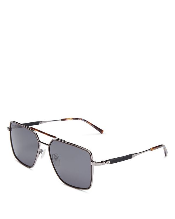 サルヴァトーレ・フェラガモ サルヴァトーレ フェラガモ レディース サングラス・アイウェア アクセサリー Aviator Sunglasses, 59mm Silver/Dark Ruthe Solid