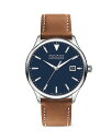 モバド モバド レディース 腕時計 アクセサリー Heritage Calendoplan Watch, 40mm Blue/Brown