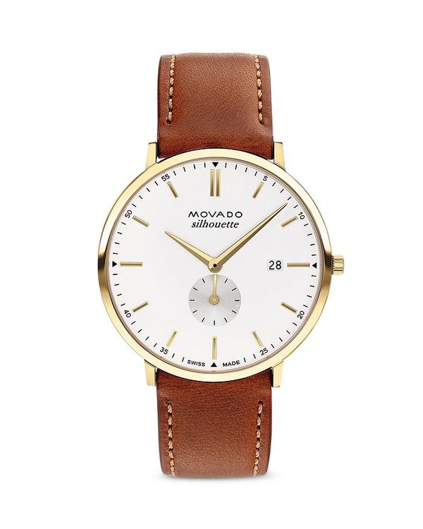 モバド モバド レディース 腕時計 アクセサリー Heritage Calendoplan Watch, 40mm White/Brown