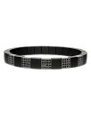 【送料無料】 ロベルト デメリオ レディース ブレスレット・バングル・アンクレット アクセサリー 18K White Gold Scacco Black Diamond Pave Panel Stretch Bracelet Black