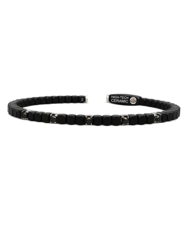 【送料無料】 ロベルト デメリオ レディース ブレスレット・バングル・アンクレット アクセサリー 18K White Gold Dado Black Diamond Bracelet Black