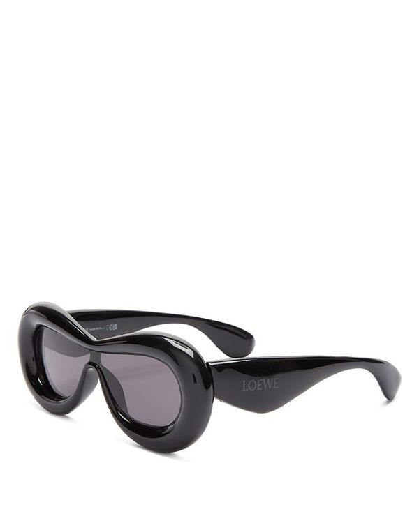 楽天ReVida 楽天市場店【送料無料】 ロエベ レディース サングラス・アイウェア アクセサリー Mask Sunglasses, 117mm Black/Gray